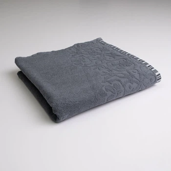 Полотенце махровое для душа с орнаментом GM Textile 70х140см 400г/м2 (Серый)