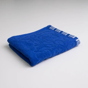 Полотенце для рук и лица махровое с орнаментом GM Textile 40х70см 400г/м2 (Синий)