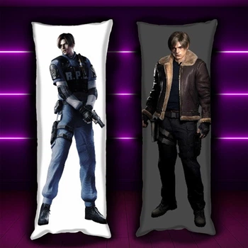 Дакимакура 180 х 60 см Леон Кеннеди Резидент 4 Leon kennedy Resident Evil 4 Подушка + наволочка двухсторонняя (0165181)