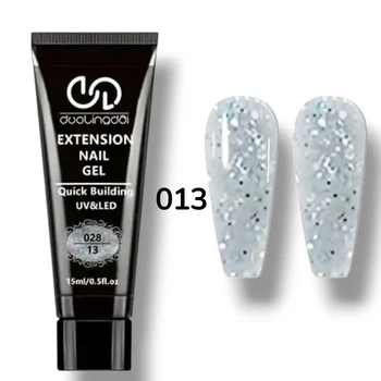 Полігель для нарощування нігтів DooLingdai Nail Gel №13 з глітером 15мл