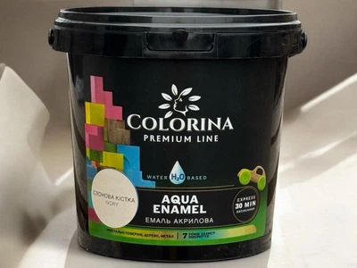 Краска акриловая без запаха Colorina AQUA ENAMEL 0,9 л слоновая кость