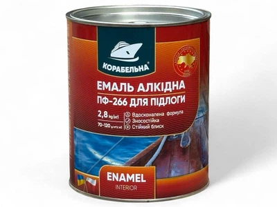 Эмаль для пола Корабельная ПФ-266 2.8 кг серая