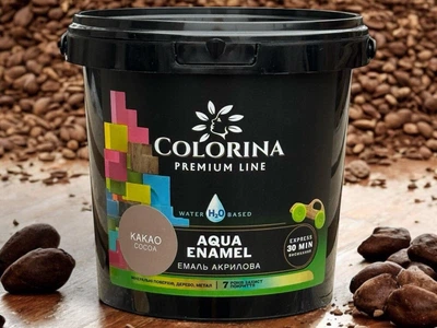 Краска акриловая без запаха Colorina AQUA ENAMEL 0,9 л какао