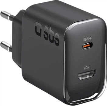 Ładowarka sieciowa SBS 65W PD USB-C HDMI Black (TETR1CHDMIPD65)