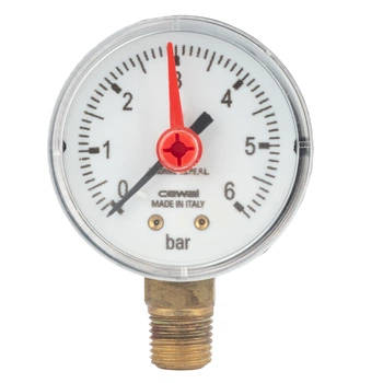 Манометр 0÷6 бар, Ø50, радиальный, 1/4" Cewal