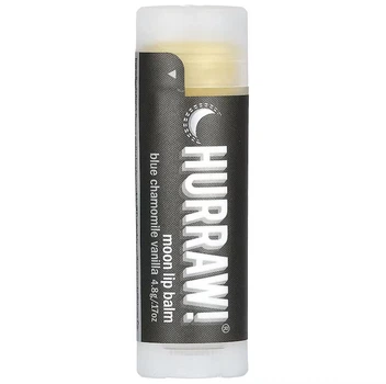 Бальзам для губ, Hurraw! Balm, Moon, голубая ромашка и ваниль, 4,8 г
