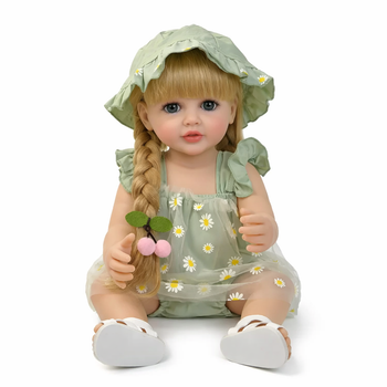 Реалістична Кукла Реборн 55 см повністю вінілова Doll Reborn Baby Born К0100320