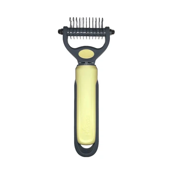 Колтунорез Taotaopets 04A4413 Yellow для удаления подшерстка шерсти для собак и кошек