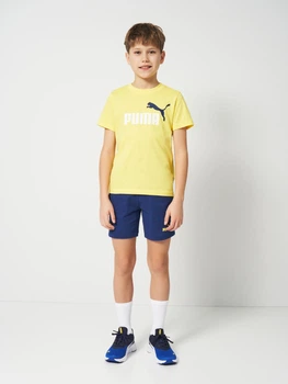 Дитячий літній комплект (футболка + шорти) Puma Essentials 2 Color No.1 Logo 68629835 122-128 см Lemon Meringue (4069161992919)