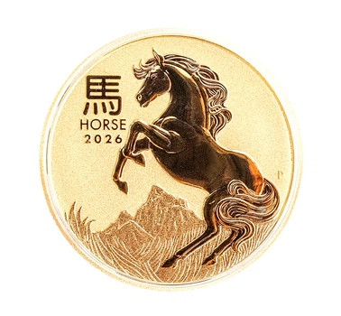 Монета Австралія Золота Рік Коня 1/10 oz 2026 рік Lunar III