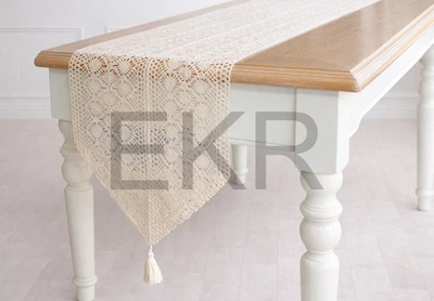 Хлопковий ранер на стіл Boho Crochet 30 х 180 см (445-284)