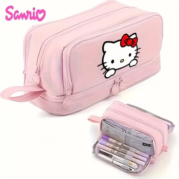 Пенал рожевий для школи Hello Kitty Хелоу Китти