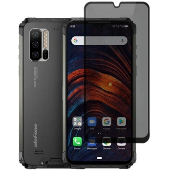 Защитное стекло Fiji Privacy для Ulefone Armor 7 антишпион Anti-peeping полная проклейка черный