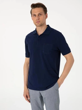 Поло длинное мужское Pierre Cardin G021GL011-000-2186335(lacivert) XL Темно-синее (8683858467922)