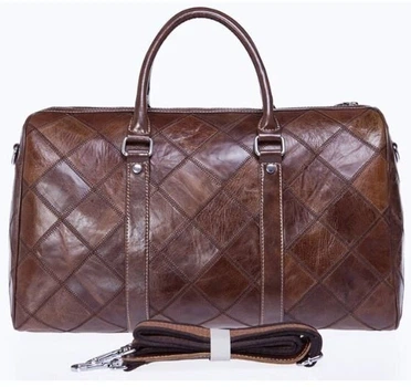 Сумка дорожно-спортивная кожаная Vintage коричневая 30 л 43 5×33×21 см унисекс без колес 56034
