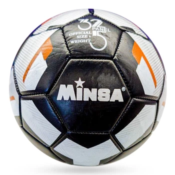 Мяч футбольный Minsa размер №5 черный (BT-FB-0296BK)