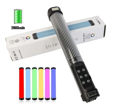 Светодиодная LED лампа RGB Stick Lamp RL-30SL с цветовой температурой 2700-7500K/батареей емкостью 2000mAh Black