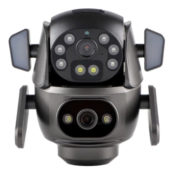Уличная смарт камера XO CR04 Robot Dual защитой от воды и пыли IP66 съёмка Full HD памяти до 128Gb и модулем Wi-Fi 2.4G Черный