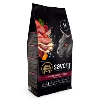Сухой корм для кошек Savory Adult Cat Steril Fresh Turkey and Duck 2 кг (4820232631591)