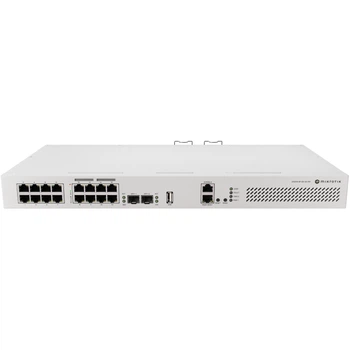 Облачный маршрутизатор-коммутатор MikroTik CRS418-8P-8G-2S+RM 17×Gigabit 8×PoE 2×10G SFP+ металлический (FF2D845C917D)