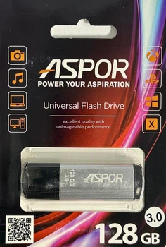 USB Flash Aspor AR121 128GB- срібло