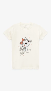 Футболка с принтом для девочки Dinomin 4114 98 см Молочный shop (2000999487811)