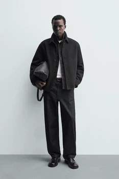Куртка сорочка з вовною Zara чорний 0155/845/800 L