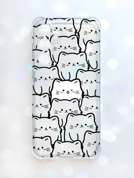 Чехол с утолщенными углами на Samsung Galaxy S25 Котики (принт 392)