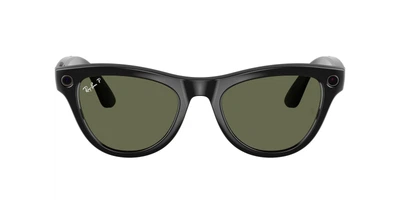 Смарт-очки Ray-Ban Meta Skyler Standard Shiny Black Frame / G15 Green Polarized Lenses (RW4010 601/9A 52-20)