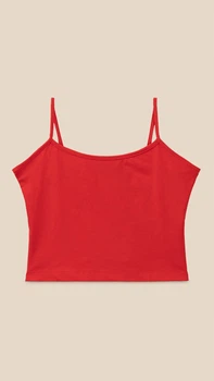 Топ однотонный женский LAWA WBC02381 XS Красный shop (2000999483820)