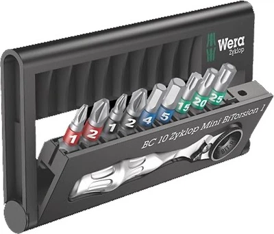 Набір біт з тріскачкою Wera Bit-Check 10 Zyklop Mini 1 (05057418001)