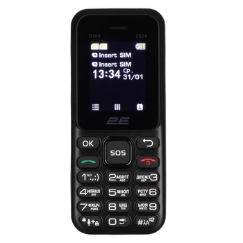 Мобільний телефон 2E S180 2024 Black (694743653885)