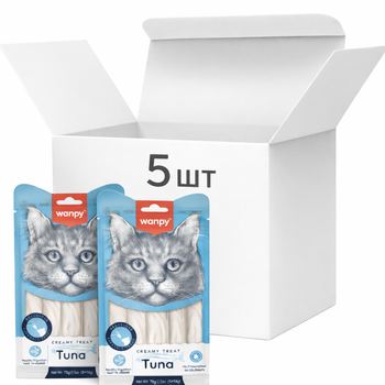 Жидкое лакомство для котов Wanpy Creamy Lickable Treats Tuna тунец (RAC-545)