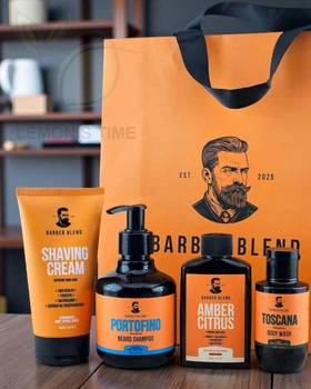 Подарочный набор для мужчин Barber Blend 5 в 1 — бритьё, борода, волосы и тело