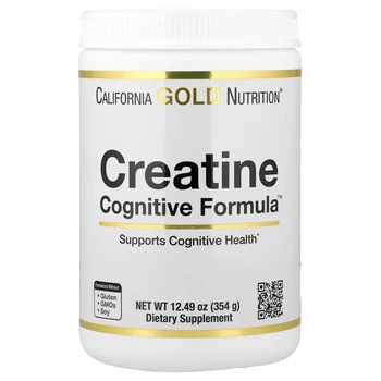 Креатин California Gold Nutrition Creatine Cognitive Formula™, with L-Leucine, Blueberry, Coconut & Grape Extract 354 g
