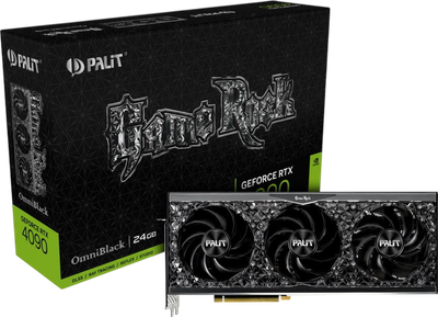 Видеокарта GeForce RTX 4090 24GB Palit GameRock OmniBlack (NED4090019SB-1020Q) Б/У