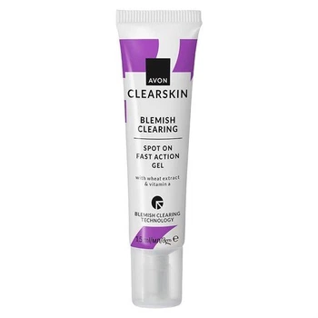 Точечный гель для лица Avon Clearskin быстрого действия с экстрактом пшеницы и витамином А «Для проблемной кожи», 15 мл