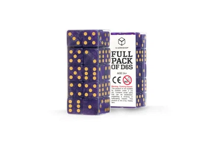 Набор кубиков Full Pack of D6s: Shimmering Purple&Gold (20 шт.) (S20605)
