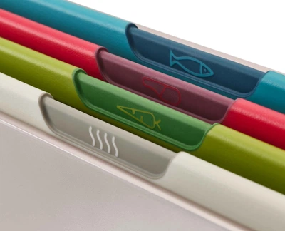 Набір обробних дощок з кейсом Joseph Joseph Folio різнокольорові 4 шт (5028420006308)