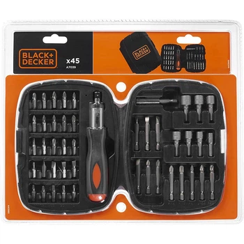 Набір біт BLACK+DECKER, Phillips, Pozidriv, Torx, Slotted, PH1, PH2, PH3, PZ1, PZ2, РZ3, T10, 15, 20, S1, S2, S3, PH1, PH2, PH3,