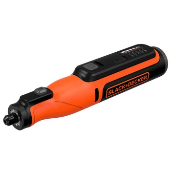 Універсальний акумуляторний інструмент "гравер" BLACK+DECKER, живлення 7,2 В/1,5 Ач/Li-Ion, універсальна цанга (1/32, 1/16, 3/32,