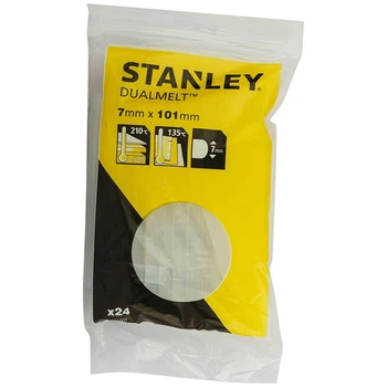 Термоклей STANLEY "DualTemp", d=7мм, L=100 мм, для клейового пістолета 6 - GR15, 24 шт. (1-GS10DT)