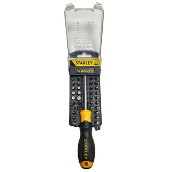 Викрутка - набір STANLEY "Multibit" c насадками, 34 одиниці: викрутка утримувач для насадок 1/4 "; викруткові насадки: "SL" - 3;