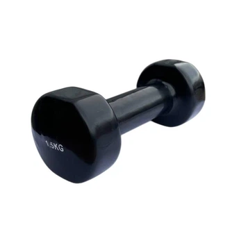 Гантель для фитнеса с виниловым покрытием Generation Fitness FF51D3B-1.5kg (черная)