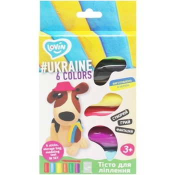 Тесто для лепки "#Ukraine Lovin" 6 цветов