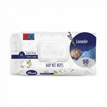 Влажные полотенца для детей Sleepy Extra XL Lavender (21 x 27 см) 50 шт.