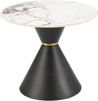 Столик Halmar Goretti S Білий мармур / Чорний (5905248129542)