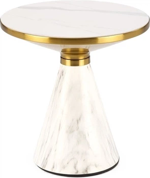 Столик Halmar Talbi Білий мармур / Білий / Золотий (5905248129689)