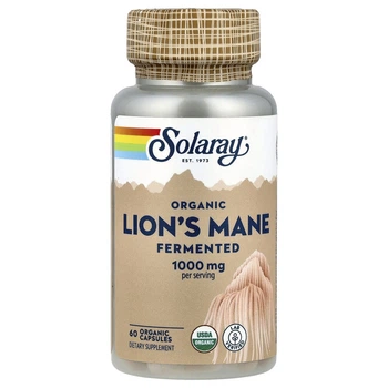 Їжак гребінчастий ферментований Solaray (Lion's Mane) 500 мг 60 капсул (SOR-71983)