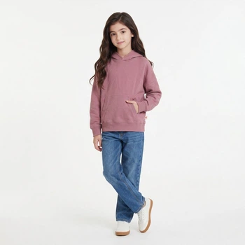 Однотонное худи на флисе oversize для девочки 122-128 см (7-8Y) George розовый